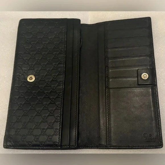 Gucci Microguccissima Continental Wallet Black Leather With COA - Picture 6 of 15